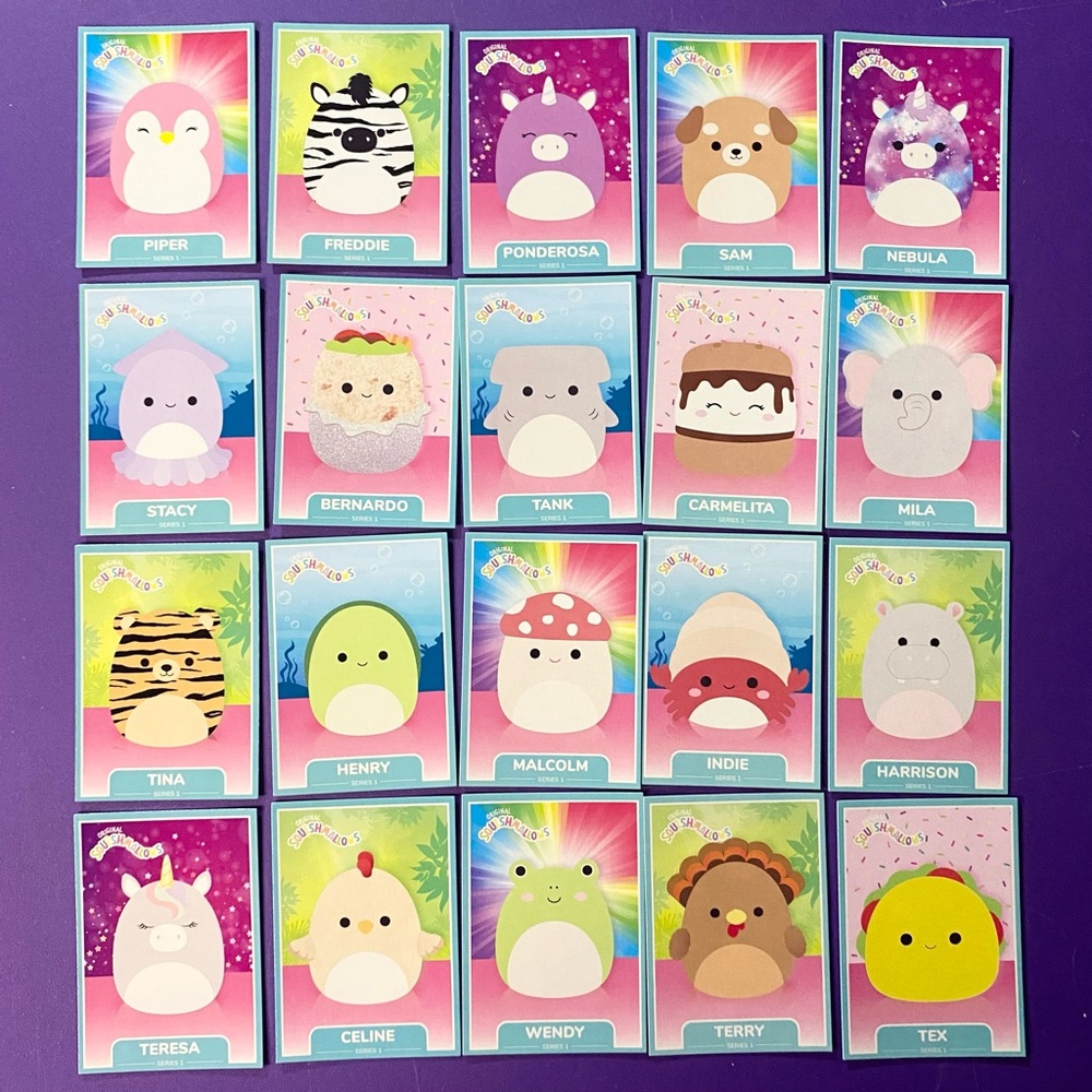 Squishmallow Trading Card Lot of 20 Cards